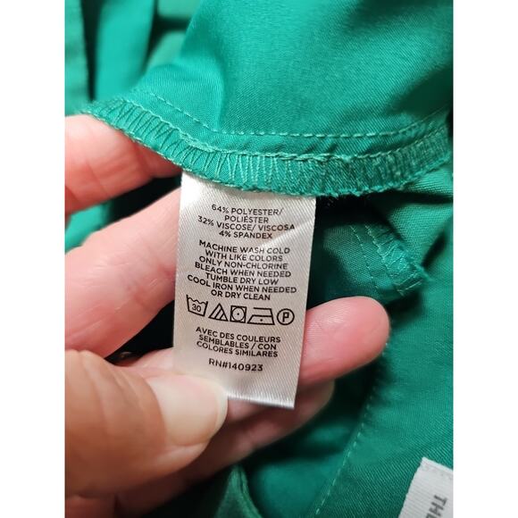 Loft Pants Womens 6 The Peyton Trouser Pleated Wide Leg Green - Picture 8 of 10